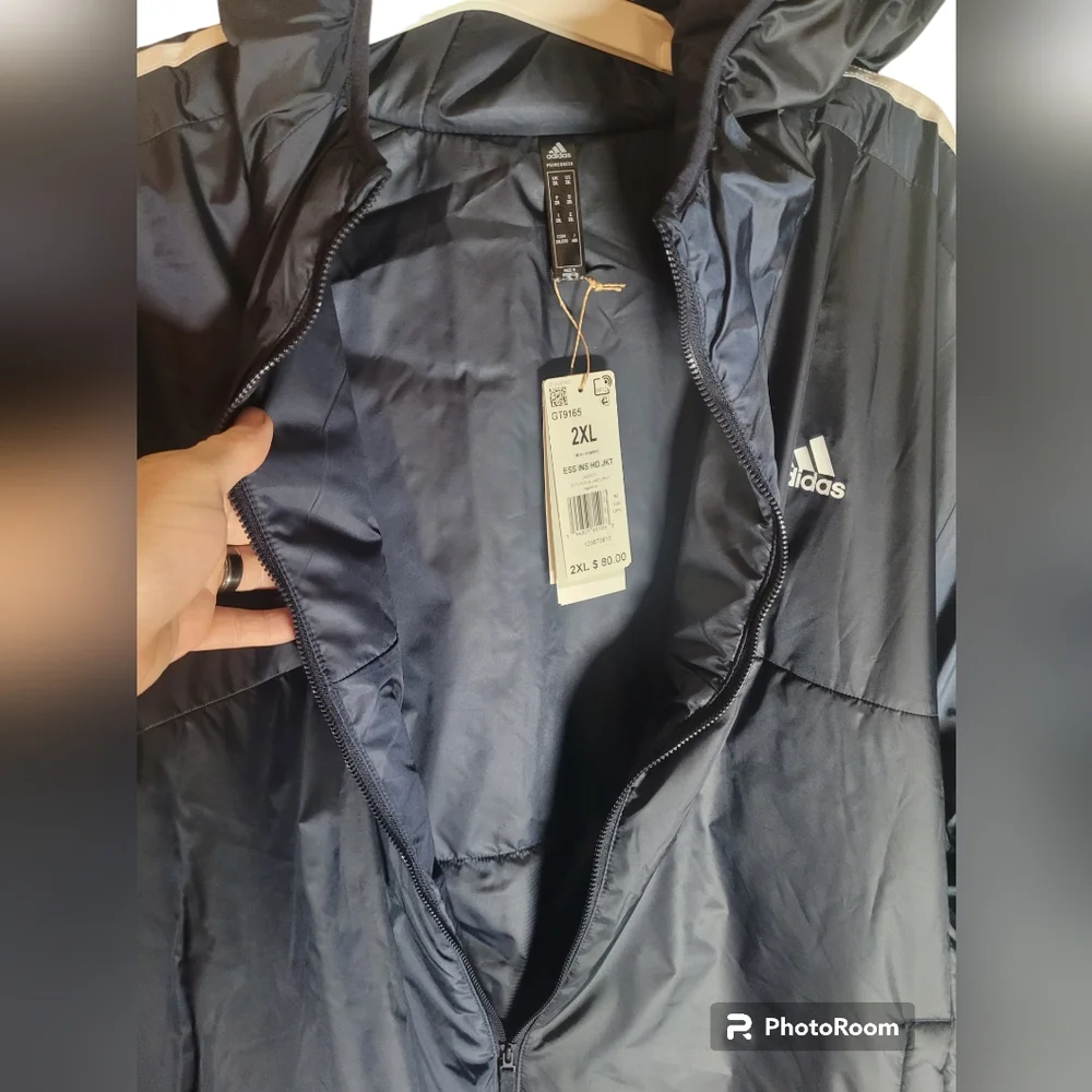 Men's adidas Core Insulated Hooded Jacket - Picture 3 of 6
